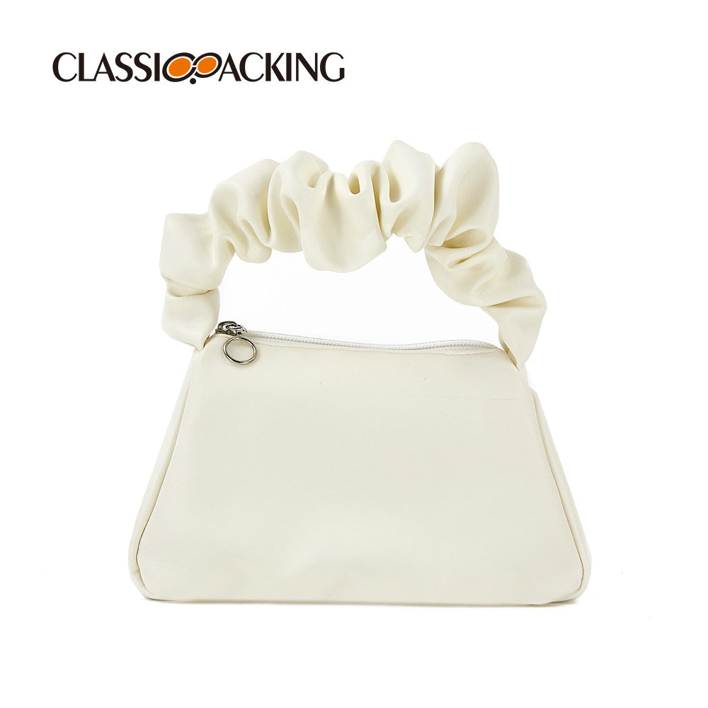 Fashion Sundries Storage Pleated Portable Delicate Pouch Cosmetic Bags