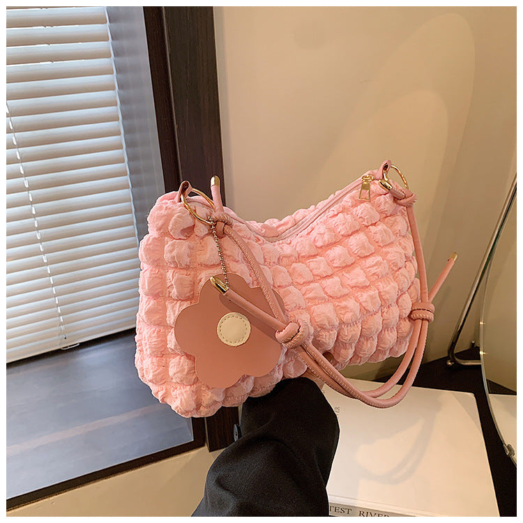 Women's Spring Underarm Fashion Hand Solid Color Shoulder Bags