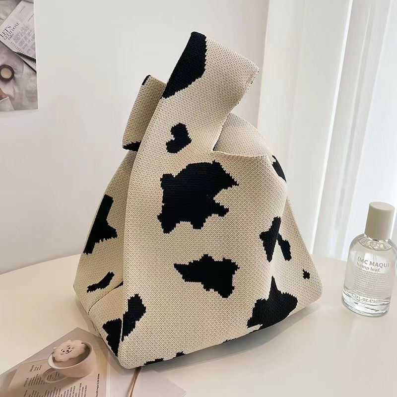 Women's Boat Festival Panda Knitted Wrist Handbags