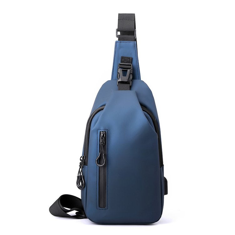 Men's Korean Fashion Waterproof Mobile Charging Large Men's Chest Bags