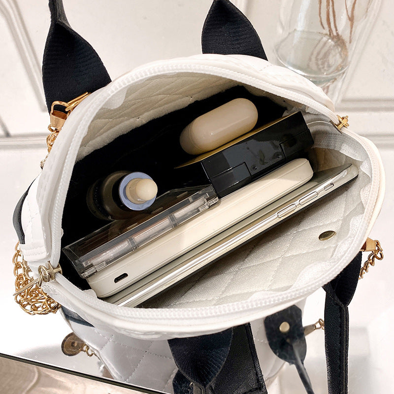 Women's Simple Fashion Rhombus Color Contrasting Shells Handbags