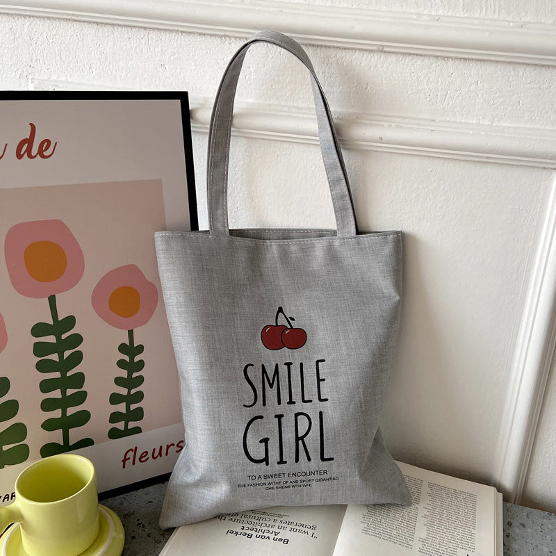 Canvas Printed Simple Fashion Packaging Book Handbags