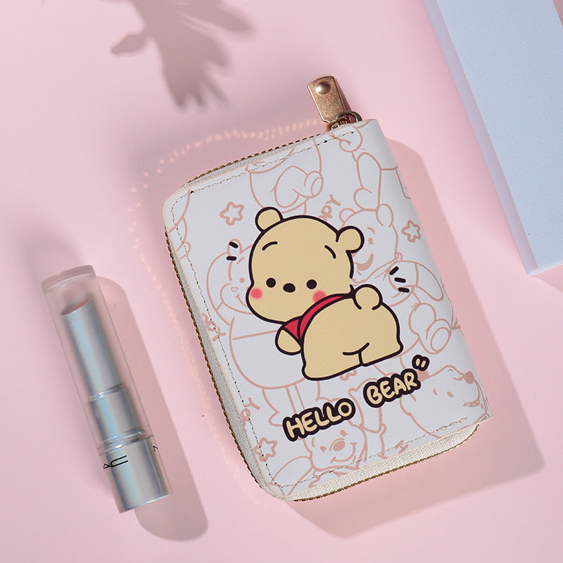 Cartoon Zipper Large Capacity Credit Cover Card Holder