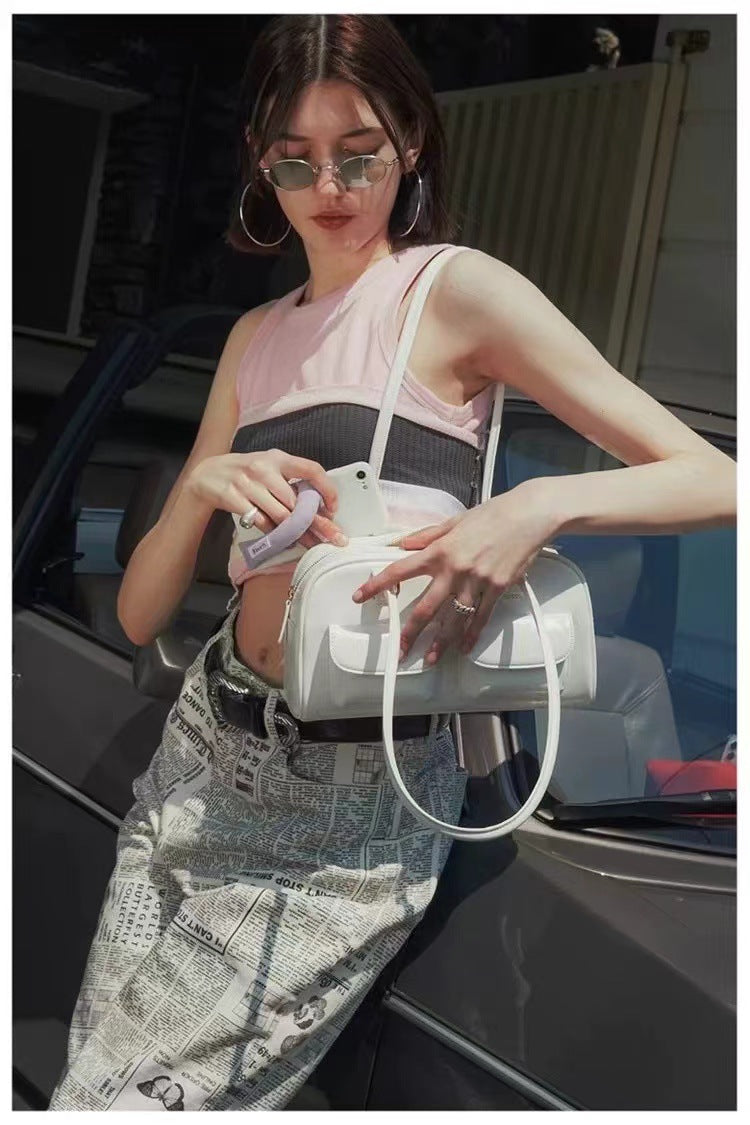 Women's Large Capacity Retro Bowling Portable Bags