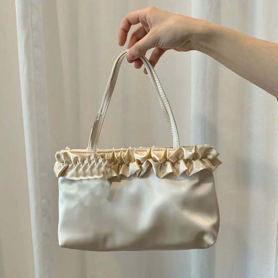 Women's Red Bridal Niche Handmade Satin Vintage Crossbody Bags