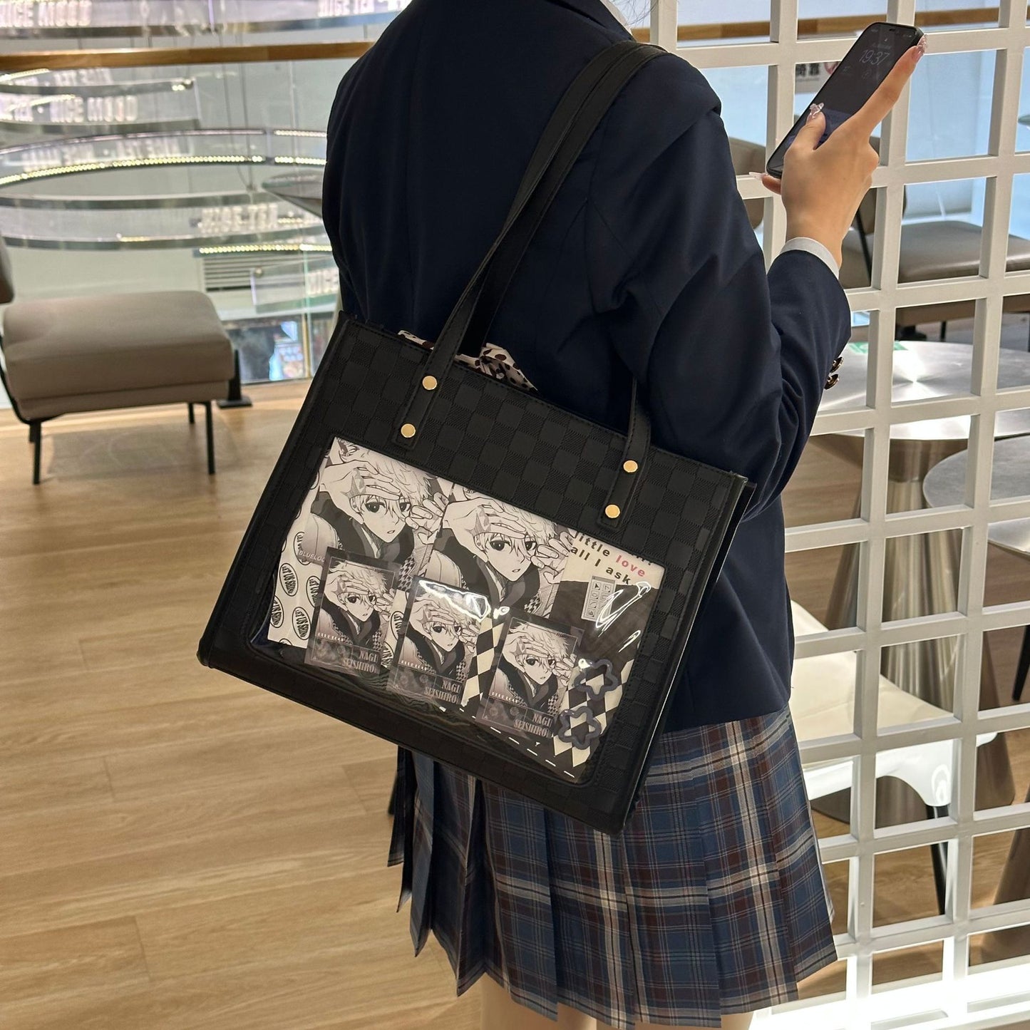 Bow Cartoon Large Capacity Versatile Transparent Handbags