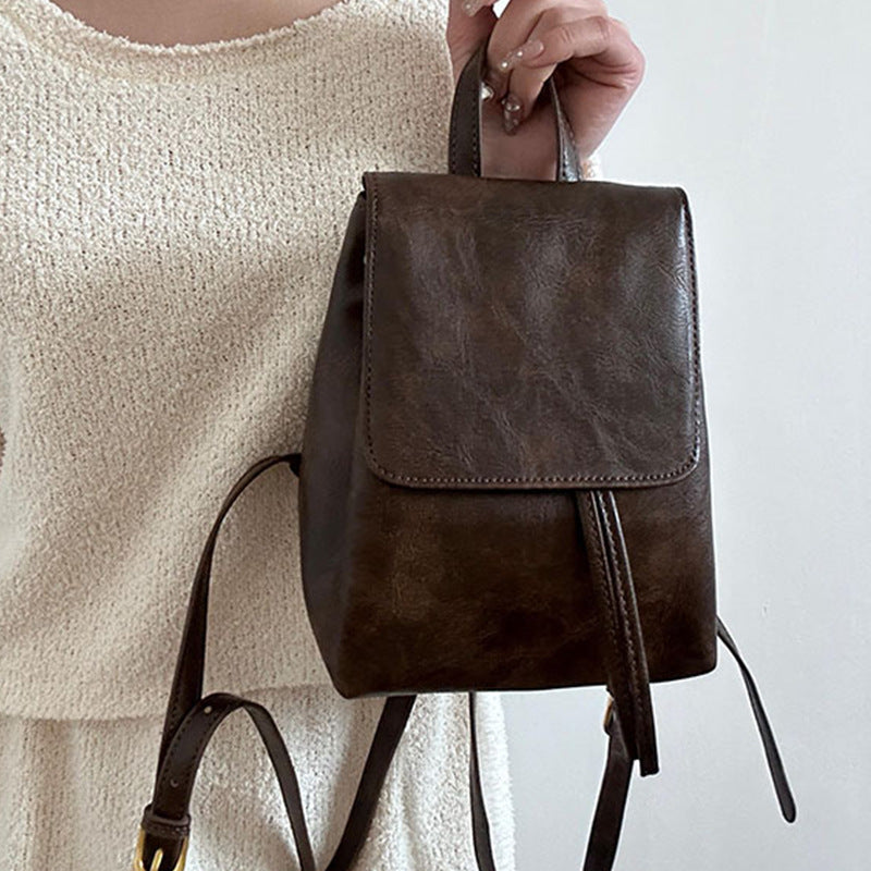 Stylish High-grade Retro American Brown Simple Backpacks