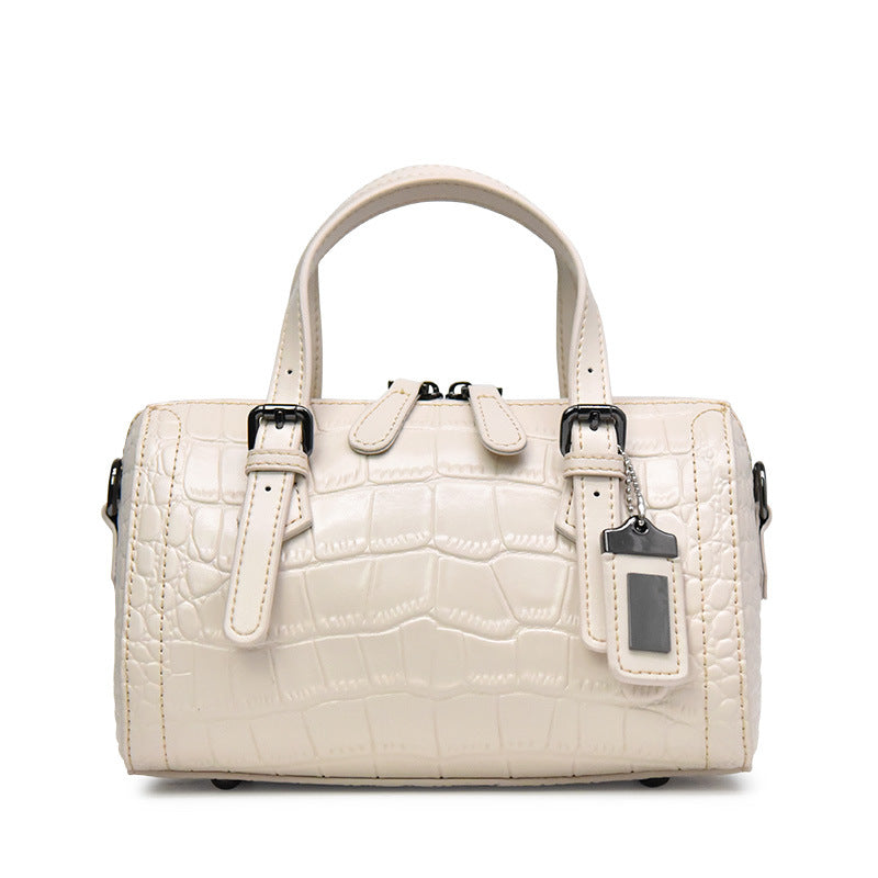 Women's Pattern Pouch Pillow Genuine Leather Portable Shoulder Bags