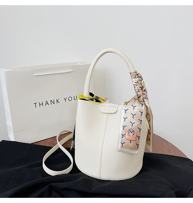Women's Portable Vegetable Basket Textured Simple Shoulder Bags
