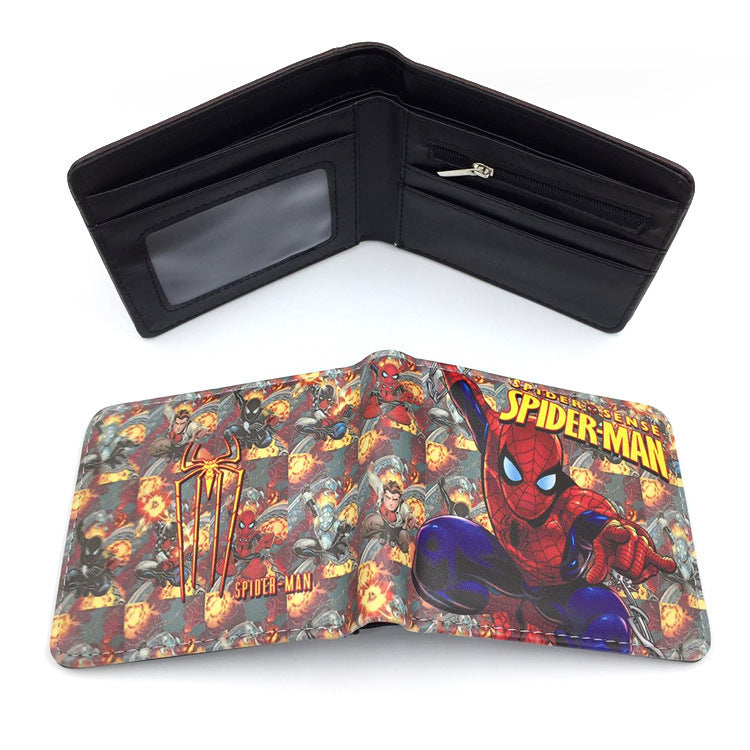 Men's Heros Short Black Spider Green Less Ladies Wallets