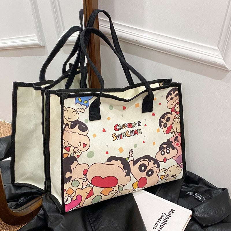 Cartoon Printed Fashion Wild Underarm Large Bags