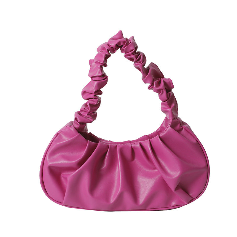 Women's Unique Underarm Candy Color Cloud Shoulder Bags