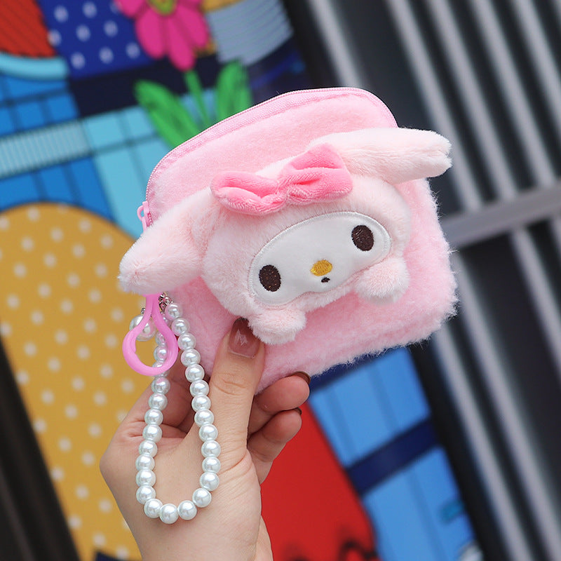 Women's Cute Sanitary Pads Zipper Storage Bead Coin Purses