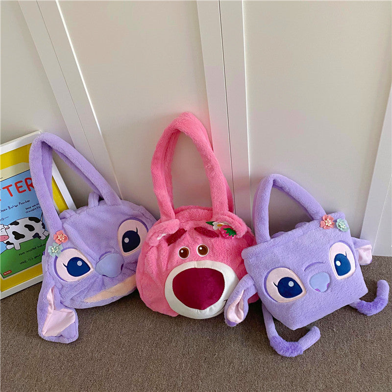 Strawberry Bear Plush Large Capacity Cute Shoulder Bags