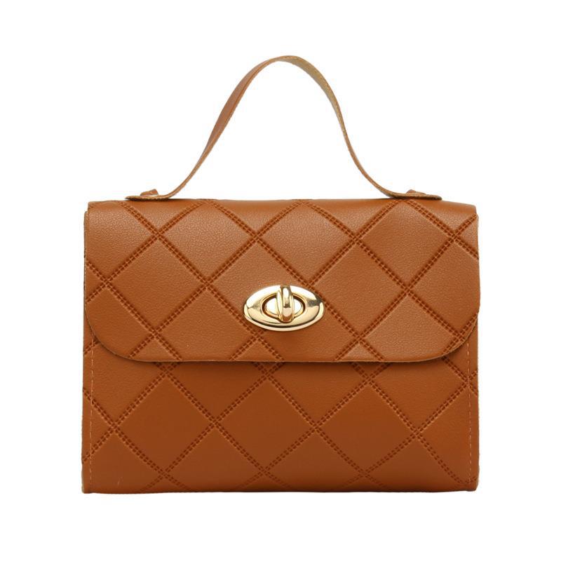 New Rhombus Striped Korean Style Fashion Handbags