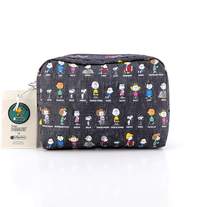 Name Cartoon Horizontal Printing Female Makeup Crossbody Bags