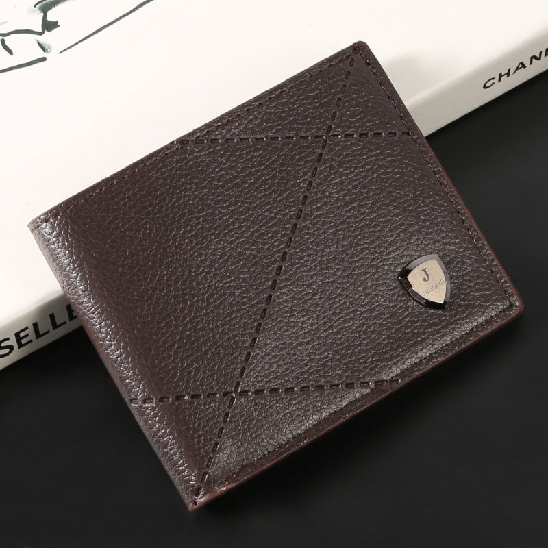 Men's Slots Fashion Leisure Male Youth Thin Two-fold Horizontal Men's Wallets