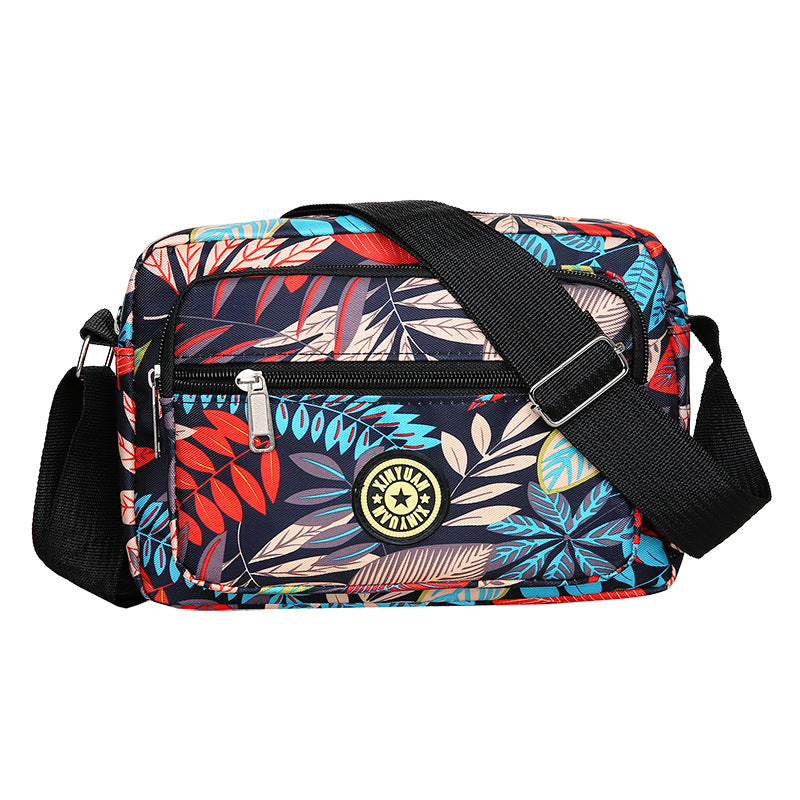 Women's Mother Oxford Cloth Flower Versatile Canvas Crossbody Bags