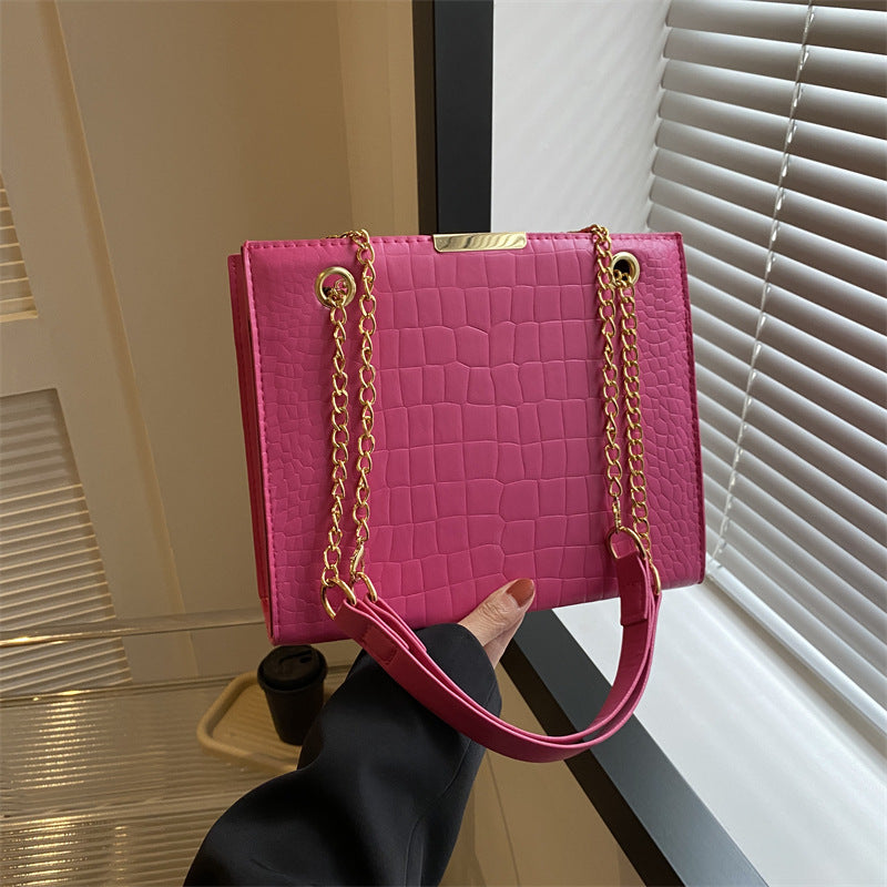 Fashion Commuter Chain Underarm Early Autumn Textured Shoulder Bags