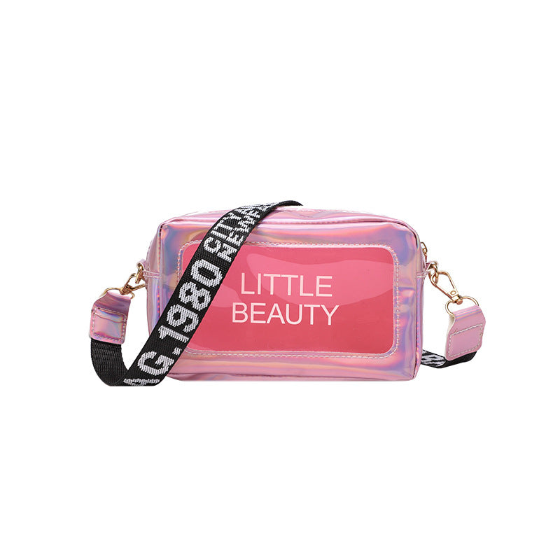 Women's Colorful Transparent Silk Screen Ribbon Cell Crossbody Bags