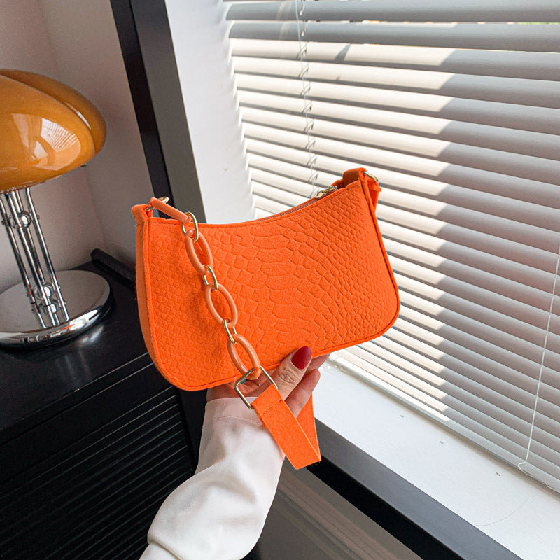 Women's Style Design Underarm Contrast Color Fashion Large Capacity Trendy Shoulder Bags