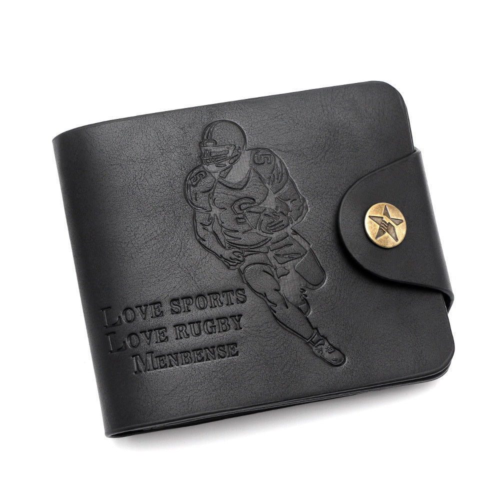 Classic Men's Hot Three-fold Embossed Short Men's Wallet