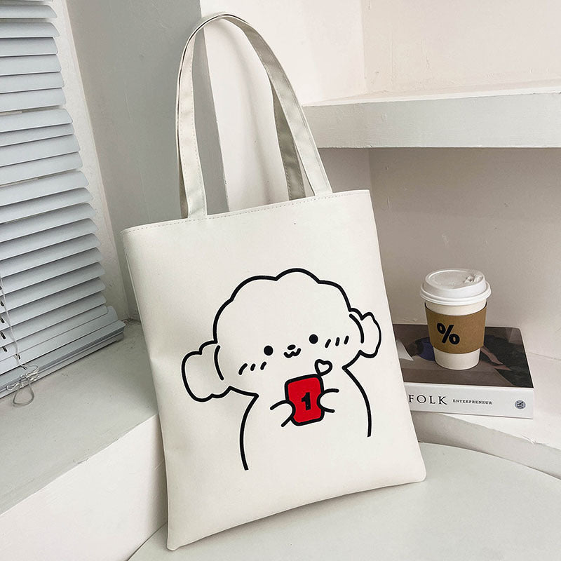 Women's Korean Style Large Capacity Canvas Winter Shoulder Bags