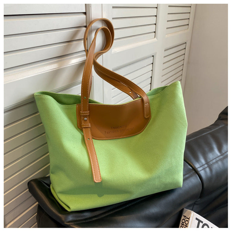 Women's Fashion Simple Canvas Versatile Large Capacity Shoulder Bags