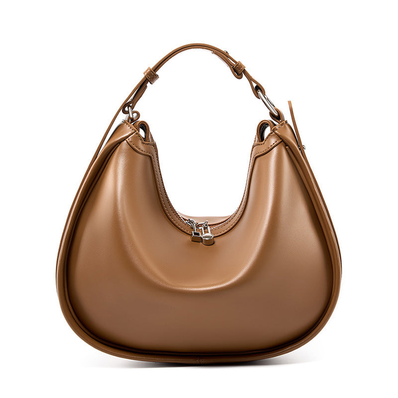 Women's Design Selenodont Genuine Leather Underarm Simple Shoulder Bags