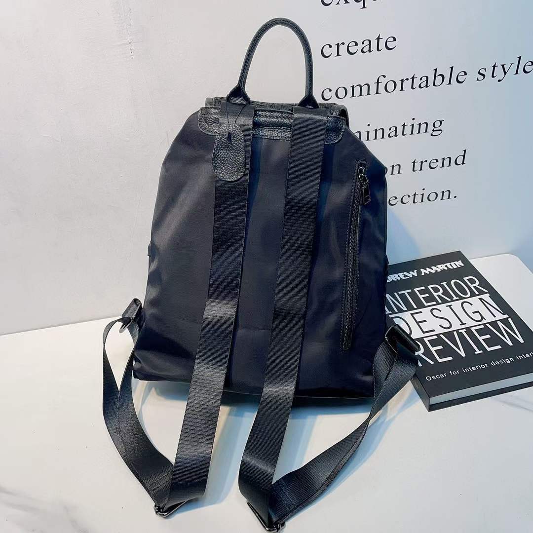 Women's Denim Vintage Drawstring Flip Practical Straps Backpacks