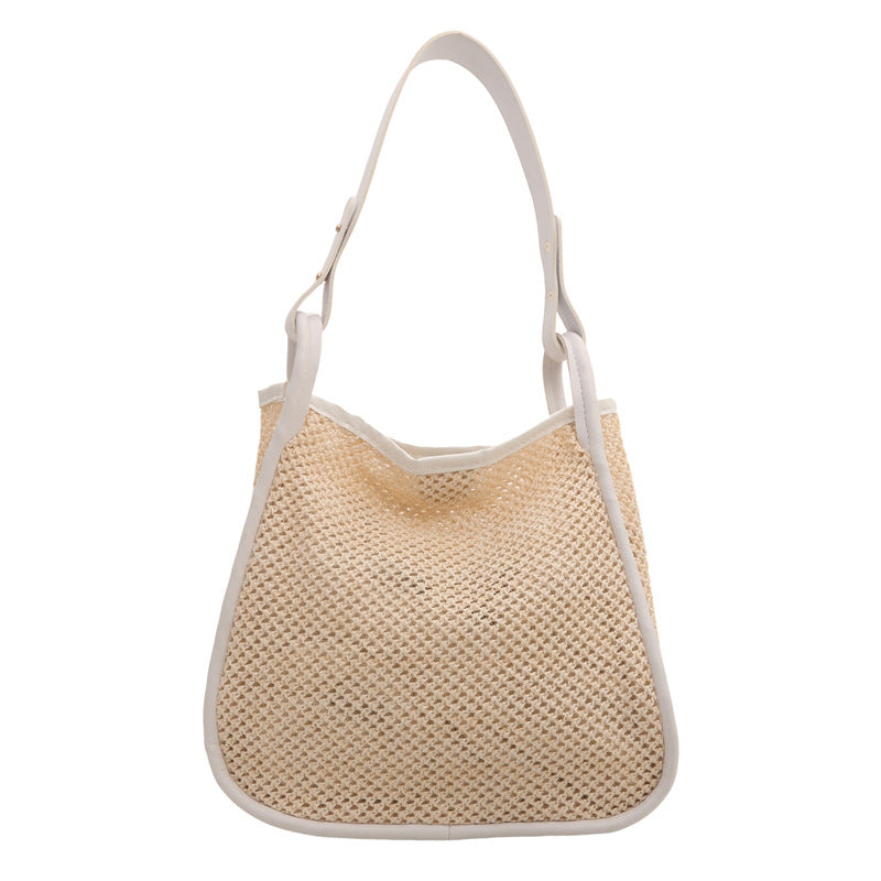 Women's Straw Vacation Woven French Portable Beach Shoulder Bags