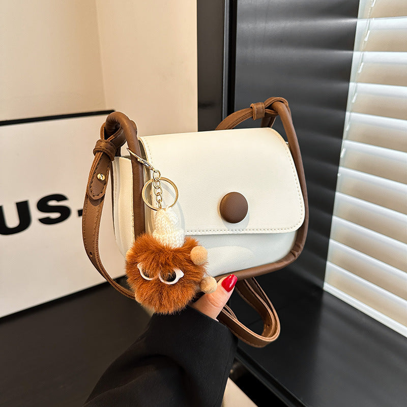 Women's Retro Contrast Color Fashionable Western Style Shoulder Bags