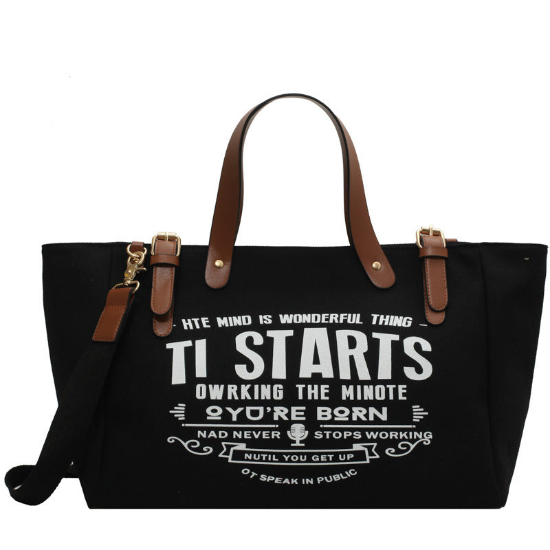 Women's Canvas Korean Style Large Capacity Handbags