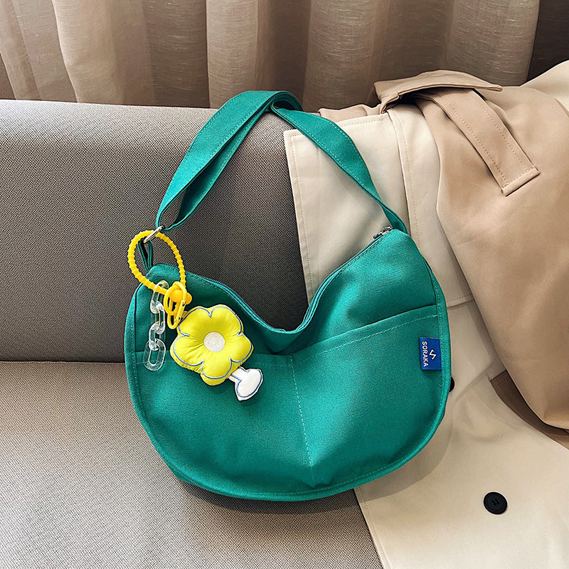 Women's Large Capacity Canvas Dumpling Style Fashion Crossbody Bags