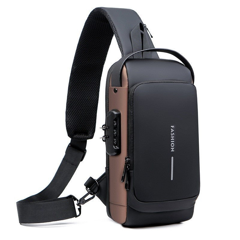 Men's Password Motorcycle Street Trendy Cycling Men's Chest Bags