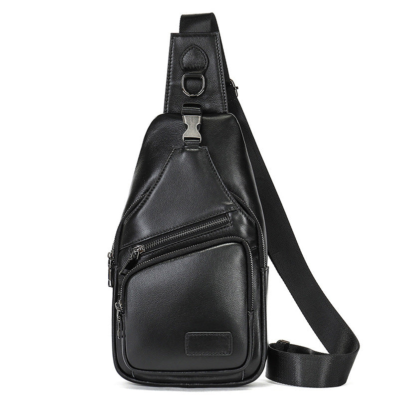 Men's Genuine Leather Pannier First Layer Cowhide Men's Chest Bags