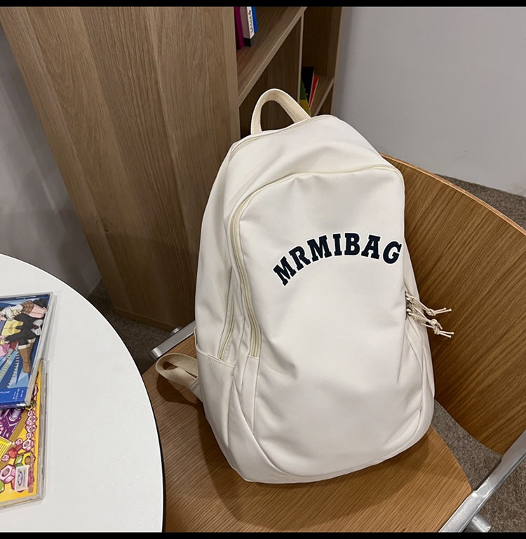 Women's Retro Alphabet Solid Color High And Backpacks