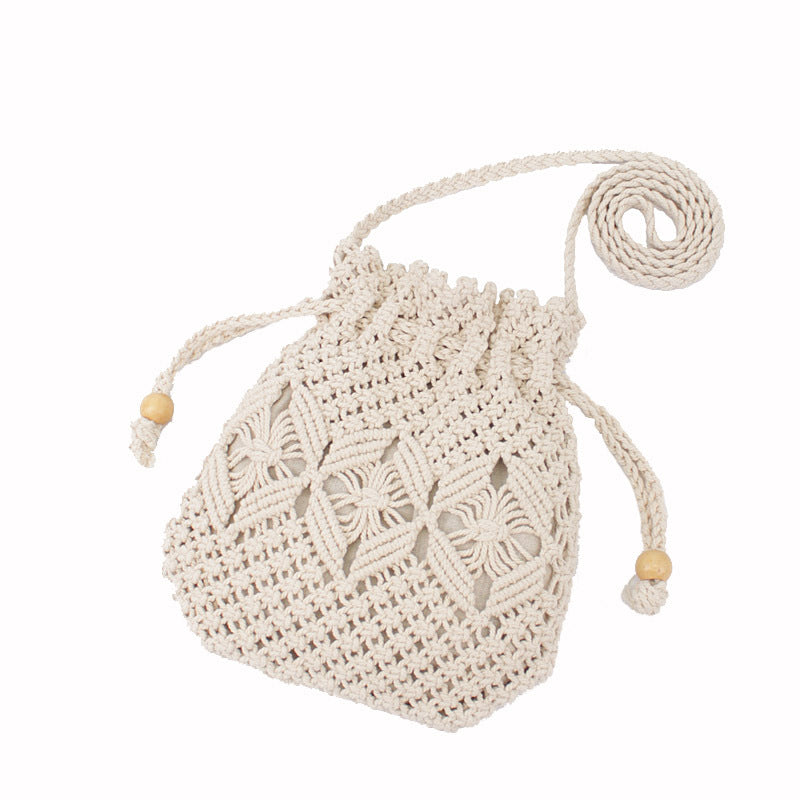 Woven Mori Cotton Thread Fresh Hollow Crossbody Bags