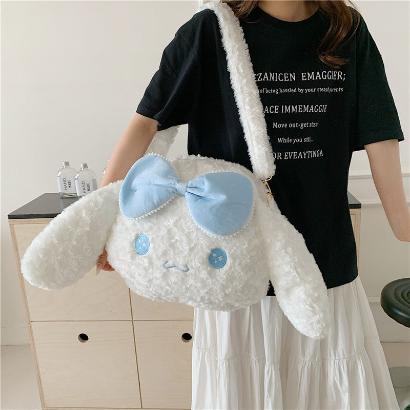 Plush Cartoon Make-up Cute Portable Big Face Street Fashion Cat Bags