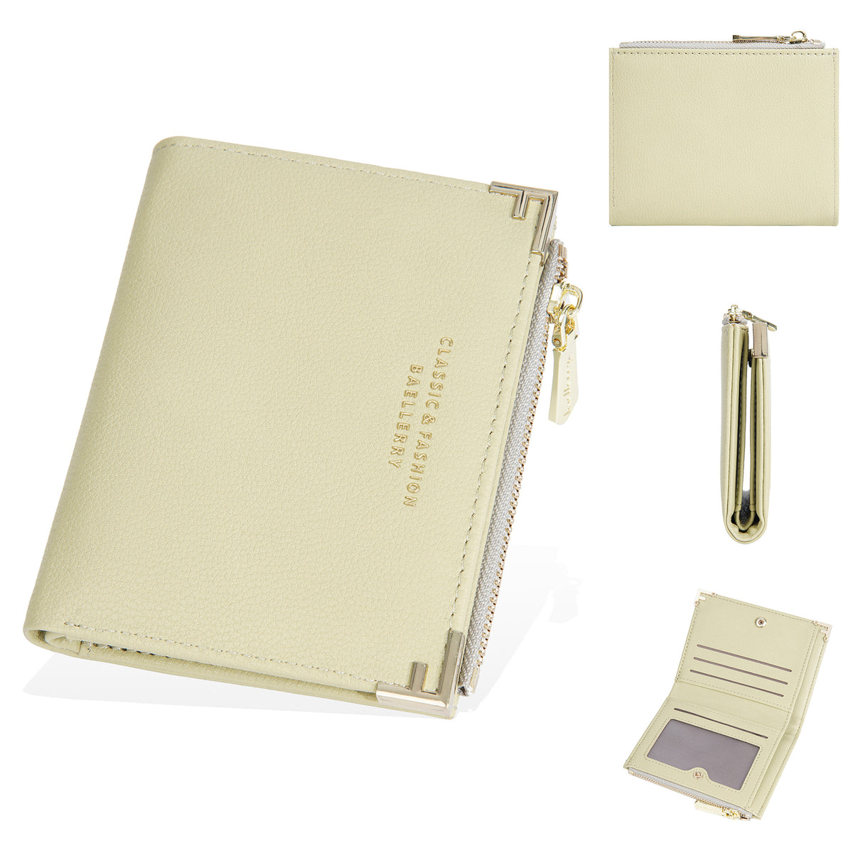 Creative Women's Short Multiple Slots Zipper Ladies Wallet