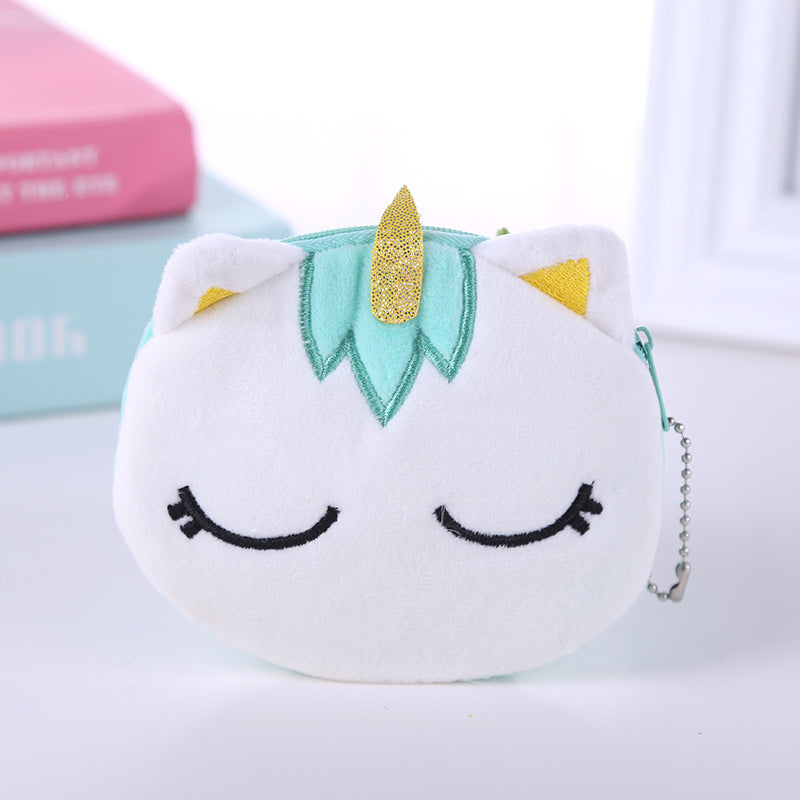 Korean Cartoon Heart Portable Mini Plush Coin Purses