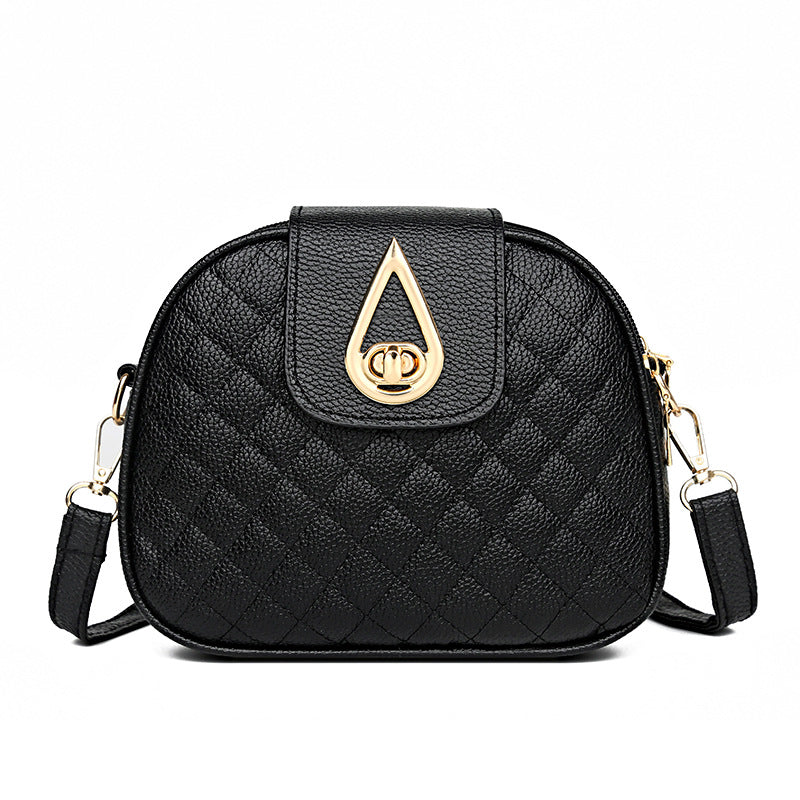 Women's Fashionable Texture Rhombus Versatile Korean Crossbody Bags