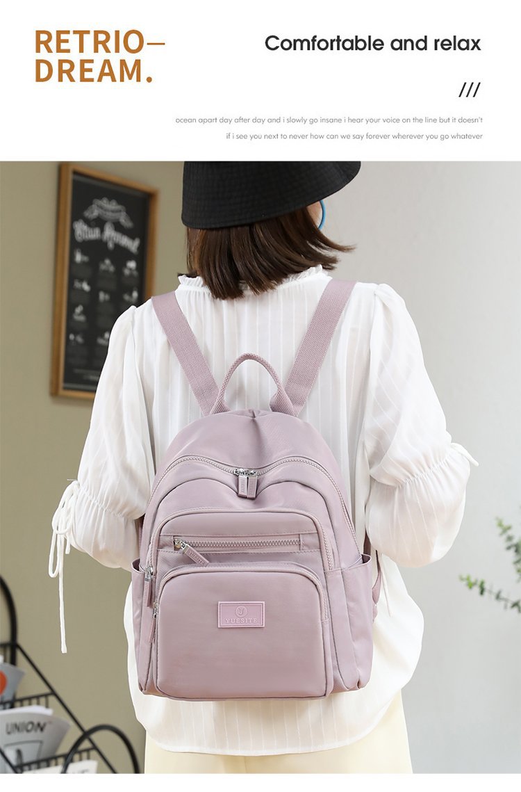 Women's Nylon Cloth Fashionable Simple Large Capacity Backpacks
