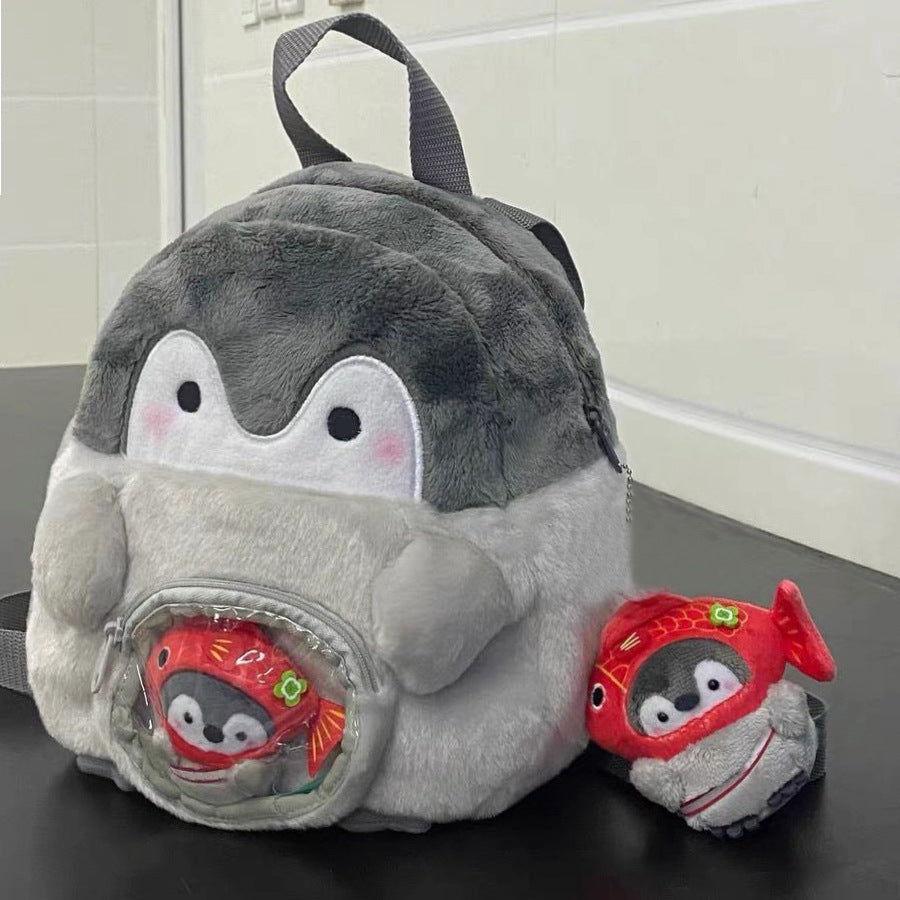 Penguin Cartoon Female Cute Doll Plush Backpacks