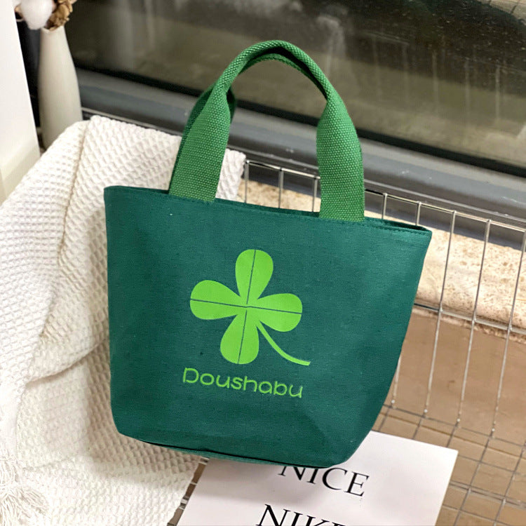 Volume Simple Canvas Lunch Box Hand Handbags