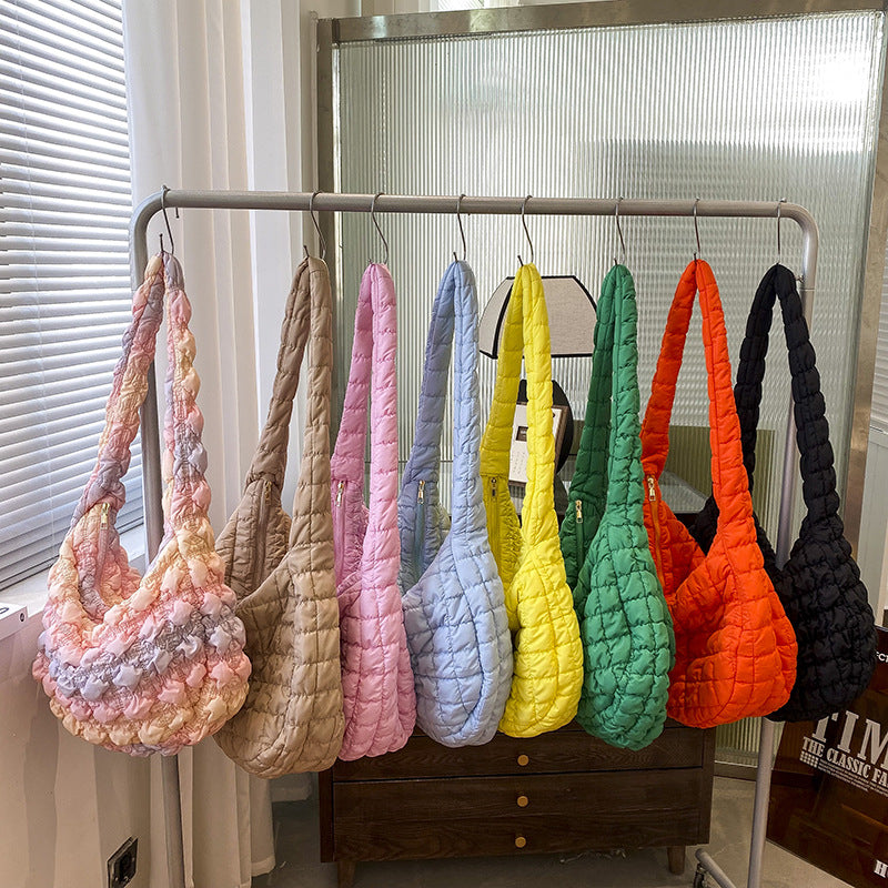 Women's Fashion Down Jacket Size Large Dumpling Crossbody Bags