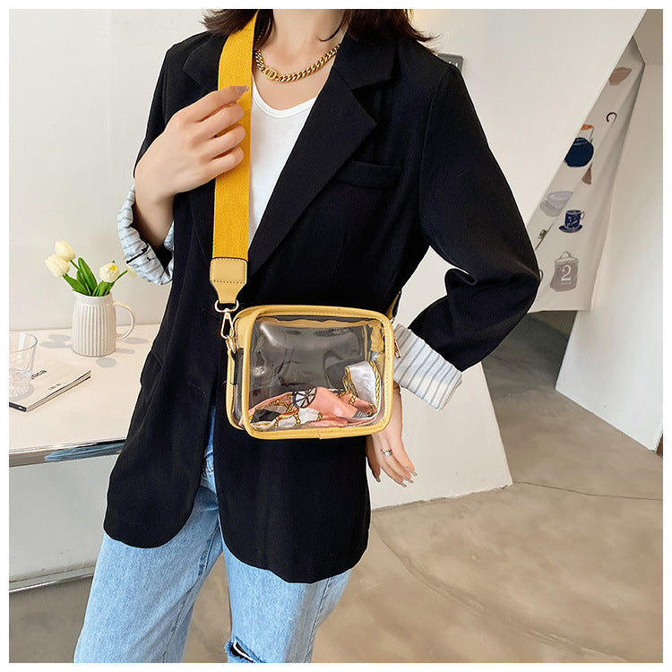 Classic Women's Transparent Wide Strap Fashion Shoulder Bags