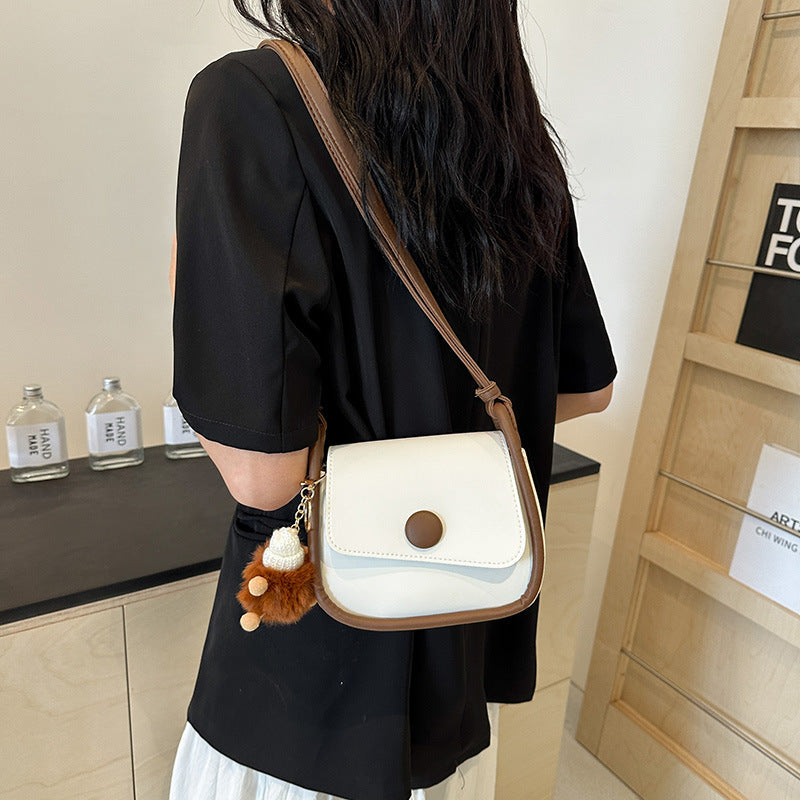 Women's Retro Contrast Color Fashionable Western Style Shoulder Bags