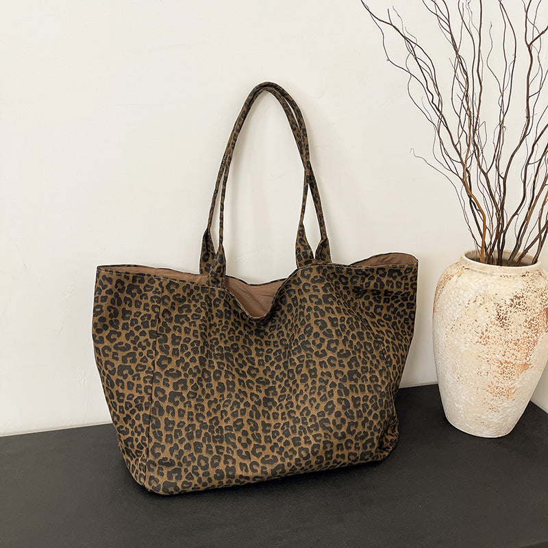 Popular Korean Niche Vintage Leopard Print Bags