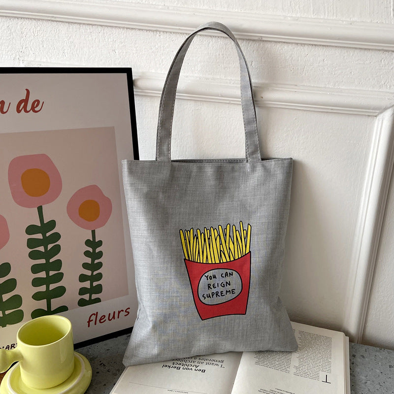 Canvas Printed Simple Fashion Packaging Book Handbags